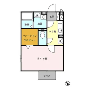 T・Kブラウン【1階】の間取り