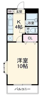 ウイング・クレストK&E【2階】の間取り