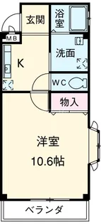 ボヌール・川上【201号室】の間取り