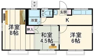 コーポ吉澤【1階】の間取り