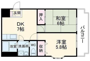 リバーランド守山【2階】の間取り