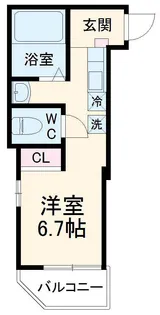 ベルビューアベニュー元住吉【2階】の間取り