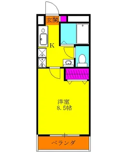 リベルタ湘南【402号室】の間取り