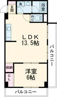 ニューサザンクロス【7階】の間取り