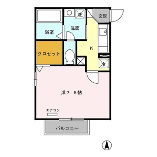 フルールA B C棟【2階】の間取り