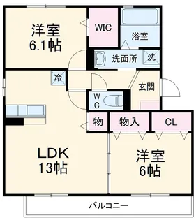 カーサシャルマン B棟【2階】の間取り