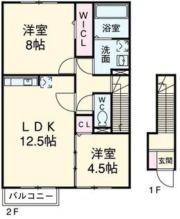 フォンターナ B棟【2階】の間取り