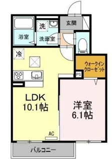 新川崎ヴィラージュA【1階】の間取り