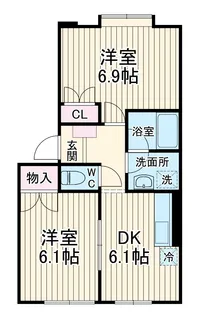 アトリオ千年【1階】の間取り