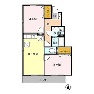 ユーカーサ【1階】の間取り