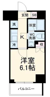 ライジングプレイス武蔵新城【9階】の間取り