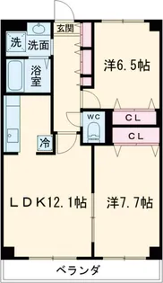 グロリア参番館【7階】の間取り