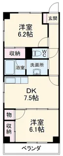 寺嶋ハイツ【2階】の間取り