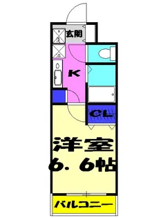 ルクレ津田沼【3階】の間取り