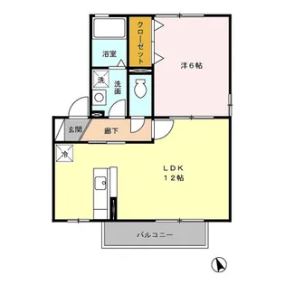 ピアコートB【1階】の間取り