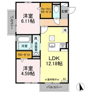 グランメゾン・新瀬戸 A【1階】の間取り