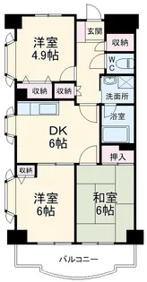 ドミール・エスポワール【5階】の間取り