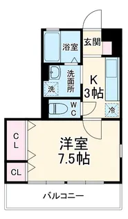 リヴェールNF小杉A棟【1階】の間取り