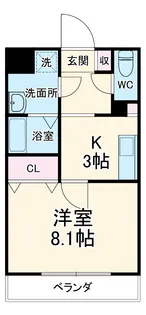 シティパレス南林間【302号室】の間取り