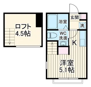 BRICKS【202号室】の間取り