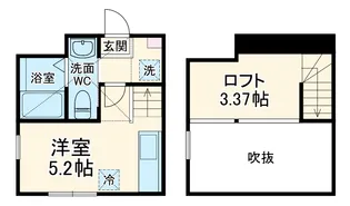 ハーミットクラブハウス保土ヶ谷南【203号室】の間取り