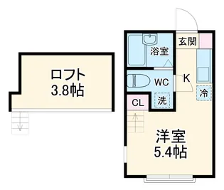 ハーミットクラブハウス月見台【1階】の間取り
