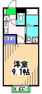 アムール ならし野【1階】の間取り