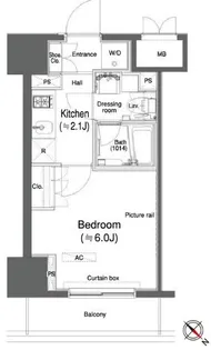 カスタリア大森Ⅱ【1206号室】の間取り