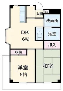 サンライズビル【4階】の間取り