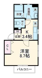 GOLD HILL YAMATE【2階】の間取り
