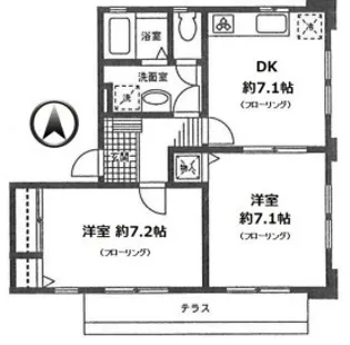 プラザ・ワン C棟【102号室】の間取り