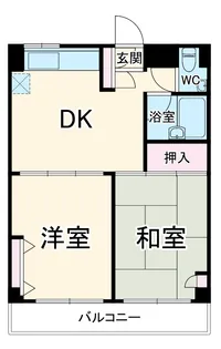 アパルトマントロワバレーサントル【4階】の間取り