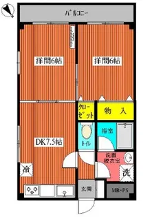 ヨシワガーデン【2階】の間取り