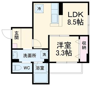 ファビュラス【1階】の間取り