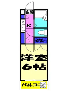 ジュネパレス津田沼第26【1階】の間取り