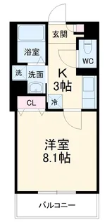 スカイヴィラージュ【4階】の間取り