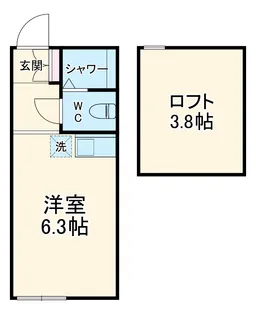 ユナイト和田町ロートレック・オペラ【203号室】の間取り