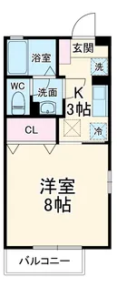 ハイム安井伍番館【1階】の間取り
