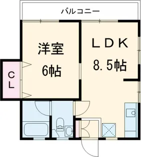 クレール加納 B棟【1階】の間取り