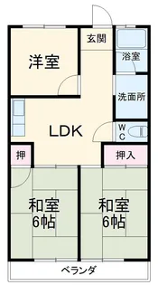 サンローヤル香流ビル【102号室】の間取り