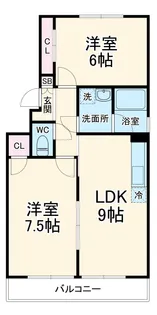 サンシティヒコタB1【2階】の間取り