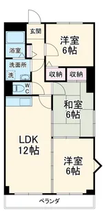 グリーンヒルズ白山【203号室】の間取り