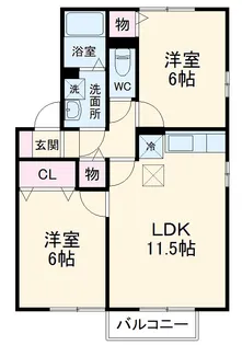 ロイヤルアベニールB【1階】の間取り