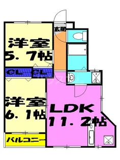 ミリアビタ翼【1階】の間取り