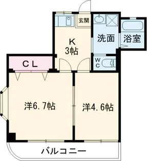 クロート第3【101号室】の間取り