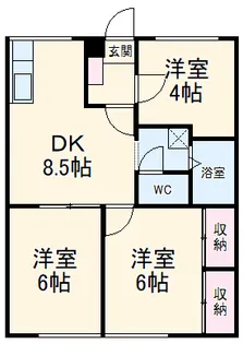 ラ・フォーレあずま【1階】の間取り
