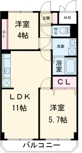 サンモール四季Ⅱ【3階】の間取り