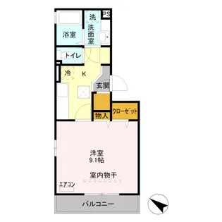 カーサリリオ【1階】の間取り