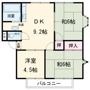 サンガーデン粕谷B【201号室】の間取り