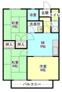 グリーンハイツ原【201号室】の間取り